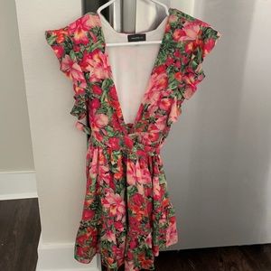 Majorelle multi color ruffle dress